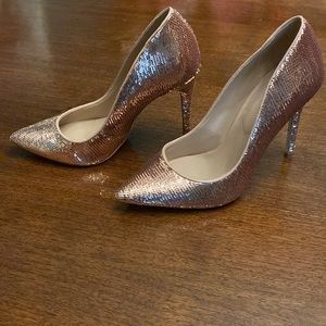 Pink sequin 4in heels. Aldo. Great condition!